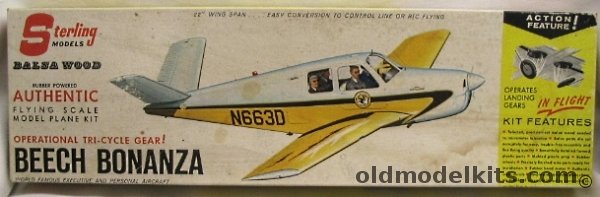 Sterling Beechcraft Bonanza - 22 Inch Wingspan With Operating Landing Gear For R/C or Free Flight, A3-249 plastic model kit